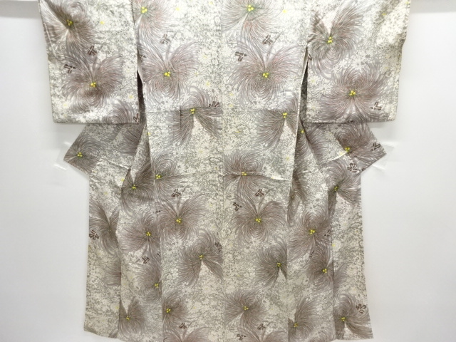 JAPANESE KIMONO / ANTIQUE KIMONO / SILK / FLOWER